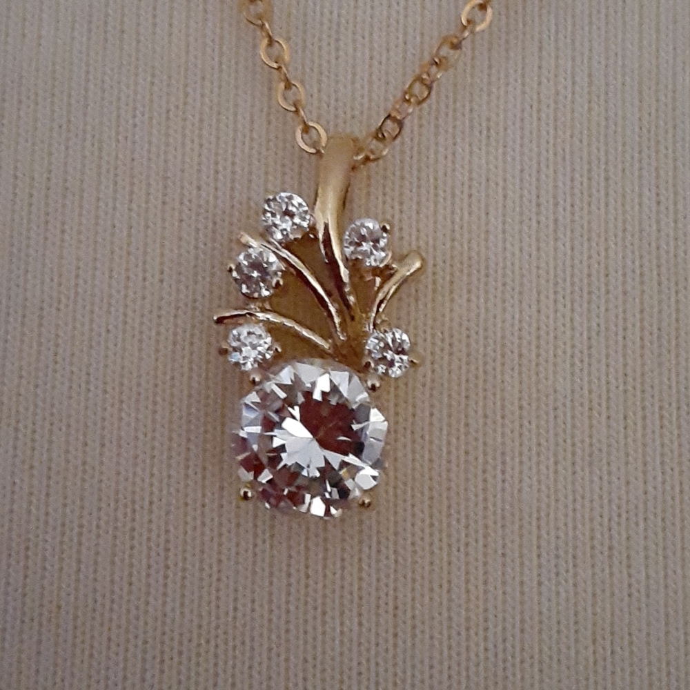 Cubic Zirconia Pendant Necklace